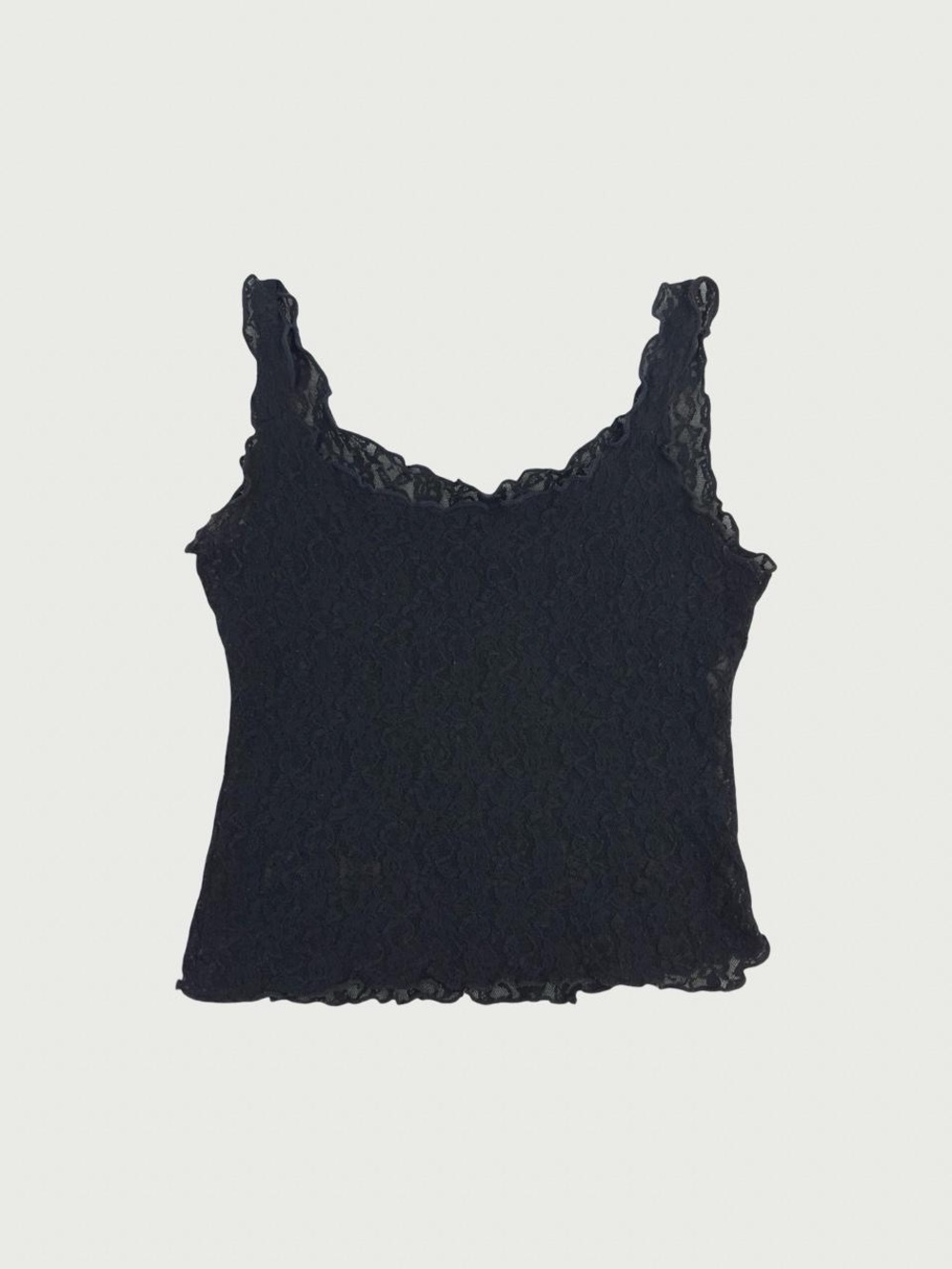 Vintage Sheer Lace Cropped Tank